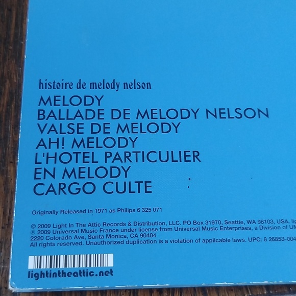 Serge Gainsborg historie de melody nelson CD - Picture 2 of 4